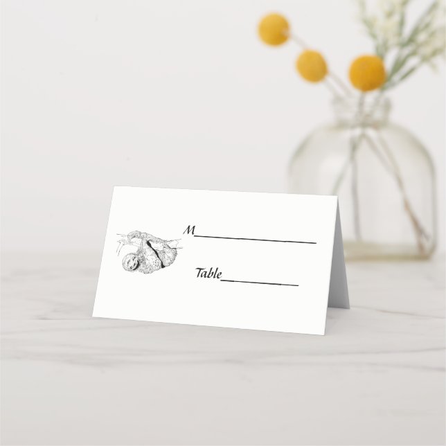 Carte De Placement Lithographie de dessin de la Sloth #1 (Dos)