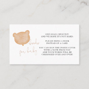 Carte De Placement Livres Baby showers Pour Bébé Card