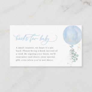 Carte De Placement Livres de Baby shower Blue Balloon pour Baby Card