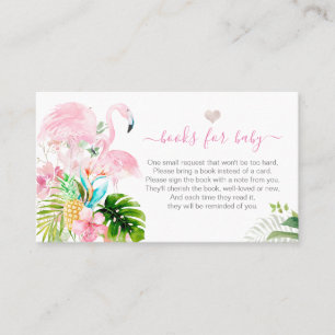 Carte De Placement Livres pour bébé Watercolor Blush Pink Flamants ro