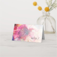 Luxe Dramatique Rose Purples Extravagante Carte Pl