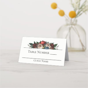 Carte De Placement Luxe Jewel Tone Floral Mariage