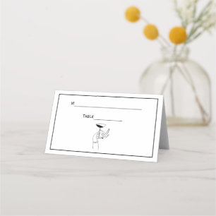 Carte De Placement Main de femme Art déco tenant une coupe de champag