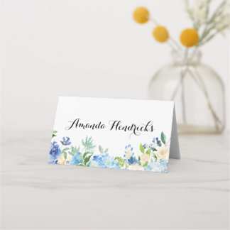 Carte De Placement Mais Carte Mariage verte Hydrangea