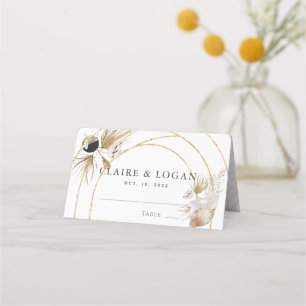 Carte De Placement Mariage Abstrait Boho Gold Arches