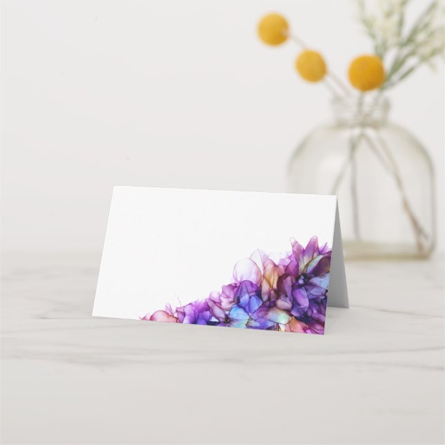 Carte De Placement Mariage Abstrait moderne à l'encre d'alcool à base (Devant)
