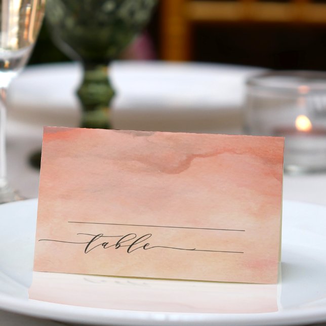 Carte De Placement Mariage Aquarelle Coucher de Soleil Rustique Monta (Créateur téléchargé)