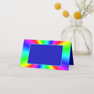 Carte De Placement Mariage arc-en-ciel brillant