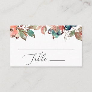 Carte De Placement Mariage au Jardin Botanique Élégant   Feuilles d'A