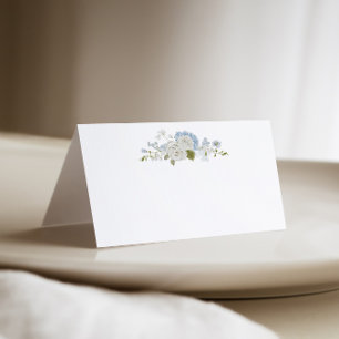 Carte De Placement Mariage bleu doux romantique