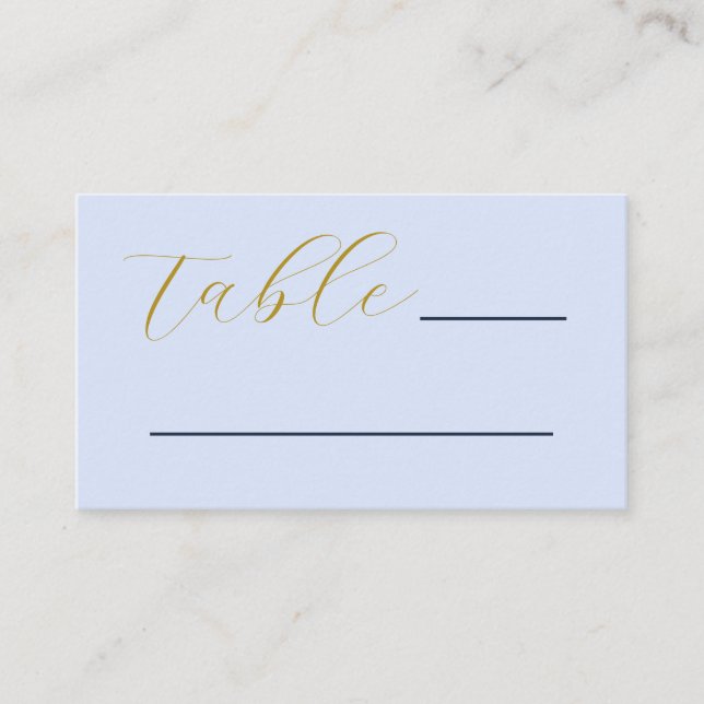 Carte De Placement Mariage bleu opulent (Devant)