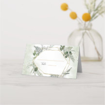 Mariage bohème doré géométrique aquarelle verdure