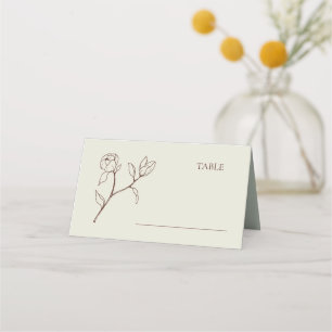 Carte De Placement Mariage bohème Floral Table Place Card