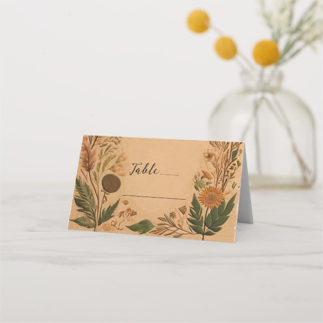 Carte De Placement Mariage Boho Peach Peach Peach (Devant)