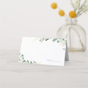 Carte De Placement Mariage boho rustique eucalyptus vert