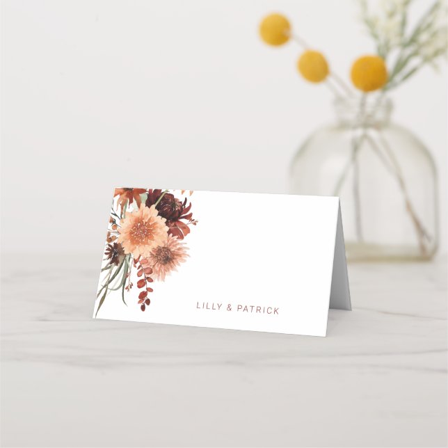 Carte De Placement Mariage Boho Terracotta (Dos)