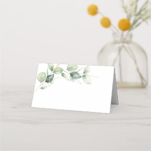 Carte De Placement Mariage botanique Eucalyptus Greenery