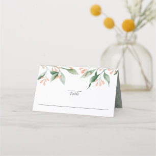 Carte De Placement Mariage botanique simple et élégant