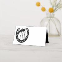 Mariage campagnard Black Horse Horseshoe Western