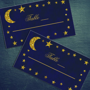 Carte De Placement Mariage céleste du ciel nocturne