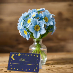 Carte De Placement Mariage céleste du ciel nocturne