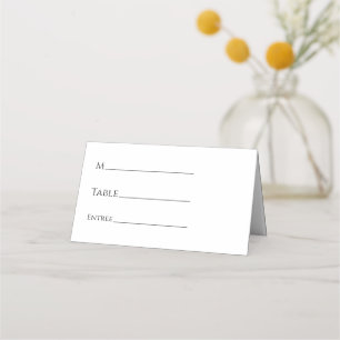 Carte De Placement Mariage classique moderne