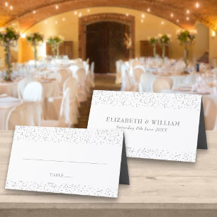 Carte De Placement Mariage Confetti Silver Stardust