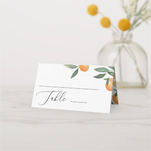 Carte De Placement Mariage d'agrumes aquarelle. Le jardin fleuri d'ét