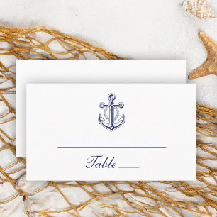 Carte De Placement Mariage d'Ancre bleu marine