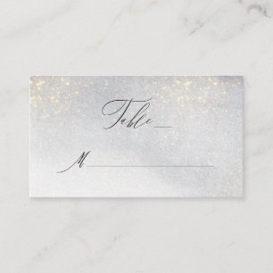 Carte De Placement Mariage d'aquarelle chic Silver Gold
