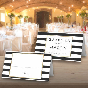 Carte De Placement Mariage de bande classique   Faux Gold Foil
