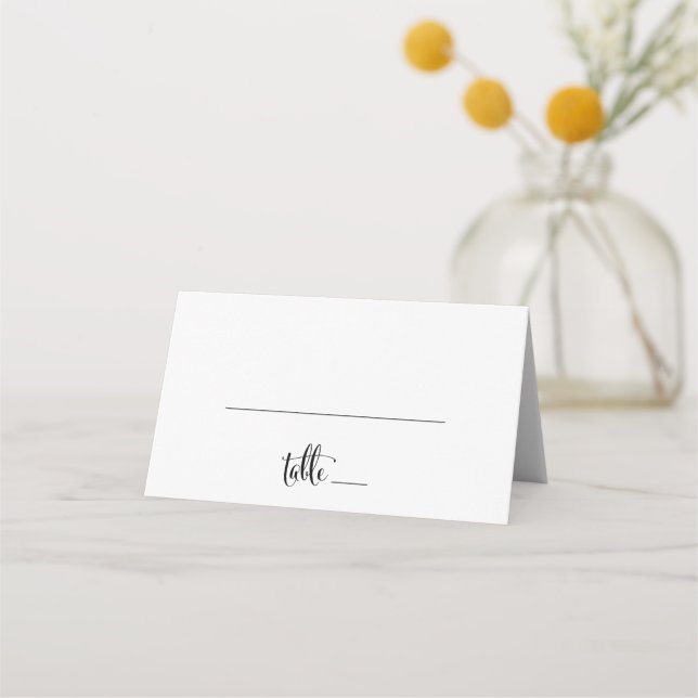 Carte De Placement Mariage de Calligraphie du sud (Devant)