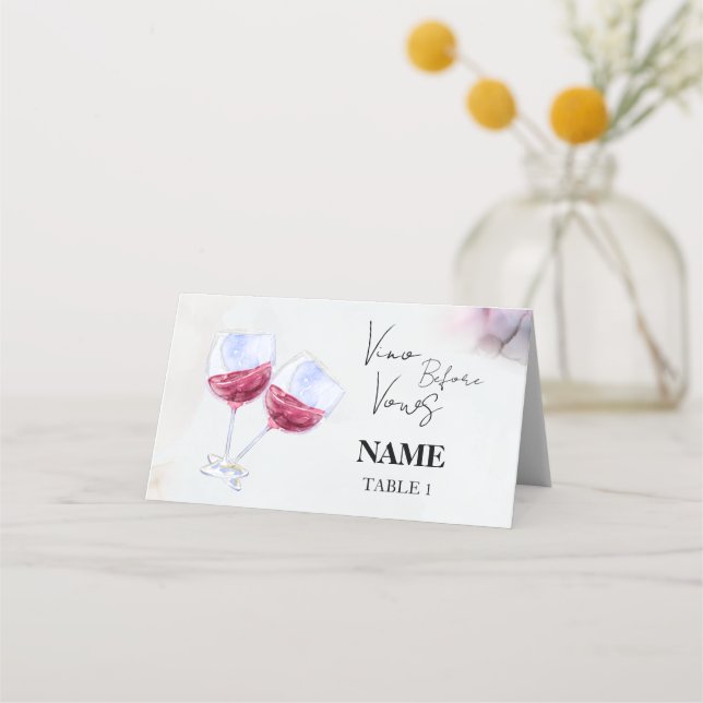 Carte De Placement Mariage de cave à vin  (Devant)