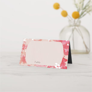 Carte De Placement Mariage de corail rose flou rose