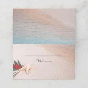 Carte De Placement Mariage de destination de plage tropicale