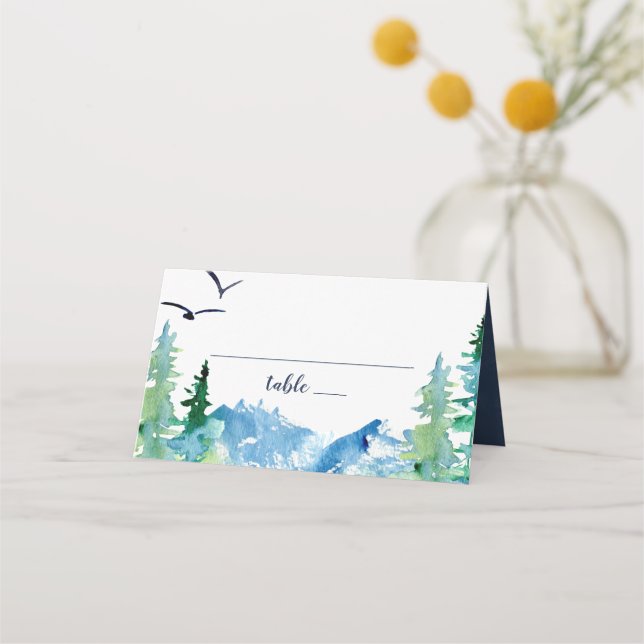 Carte De Placement Mariage de destination des Rocheuses (Devant)