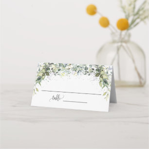 Carte De Placement Mariage de douche Eucalyptus verdoyant Siège plié
