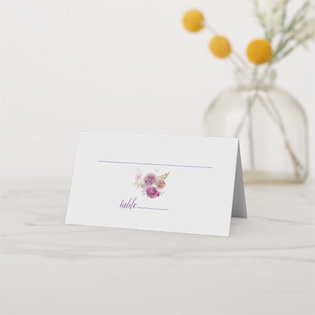 Carte De Placement Mariage de fleurs (Devant)