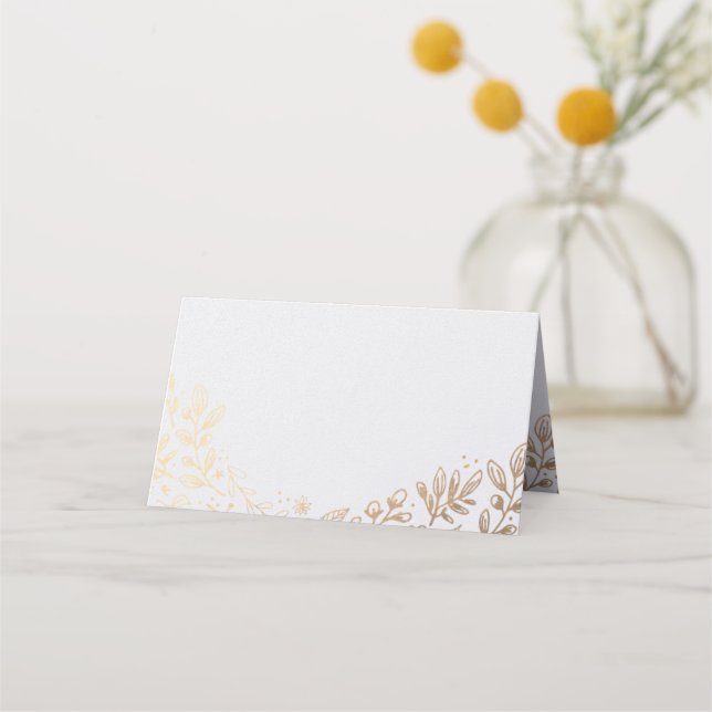 Carte De Placement Mariage de fleurs de récolte (Devant)