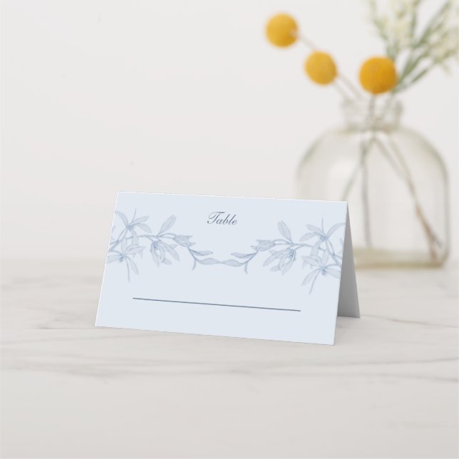Carte De Placement Mariage de fleurs intemporel (Devant)