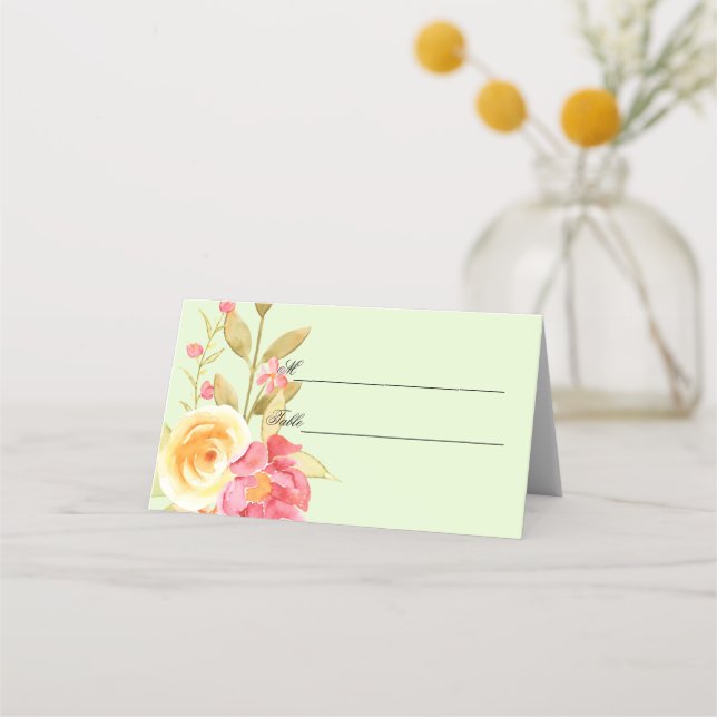 Carte De Placement Mariage de la fête du jardin (Devant)