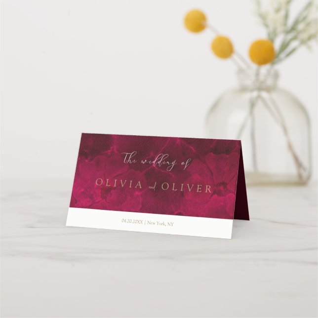 Carte De Placement Mariage de la passion bourguignonne (Devant)