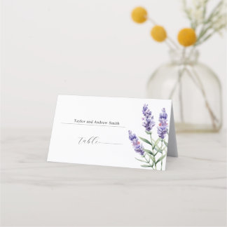 Carte De Placement Mariage de lavande rustique