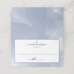 Carte De Placement mariage de l'événement #Nautical Navy Dusty Blue W