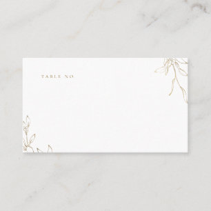 Carte De Placement Mariage de monogramme d'écusson botanique simple e