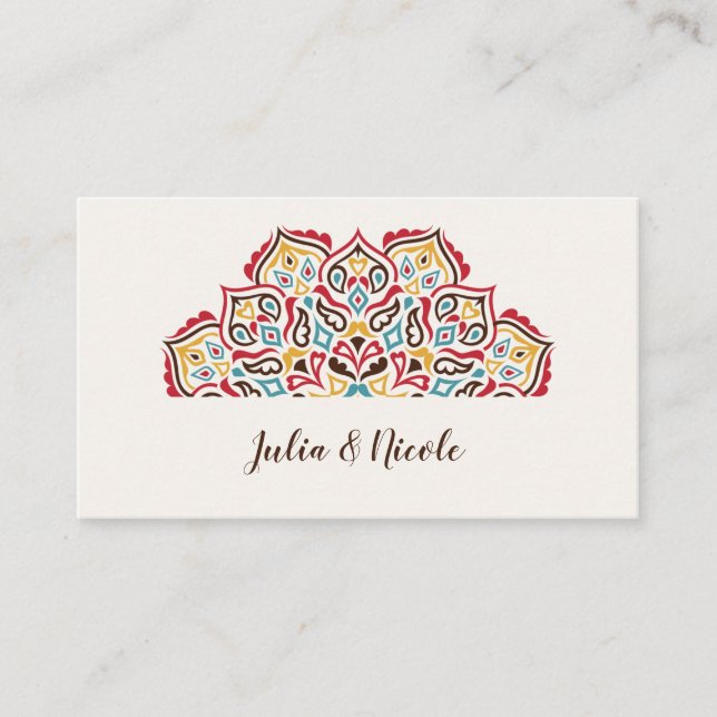 Carte De Placement Mariage de Motif de mandala géométrique classique (Devant)
