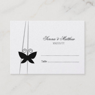 Carte De Placement Mariage de papillon noir Escort
