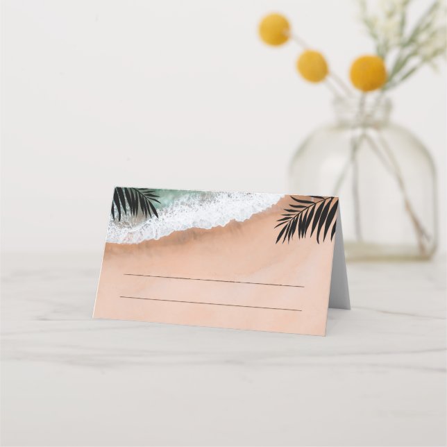 Carte De Placement Mariage de plage tropicale Ocean (Devant)