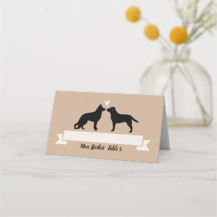 Carte De Placement Mariage de repérage allemand Shepherd et Labrador