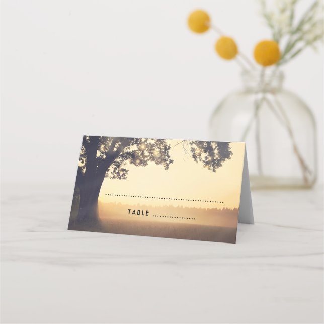 Carte De Placement Mariage de rêve de soirée d'été (Devant)